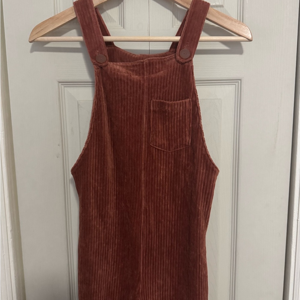 Zara Rust Corduroy Overalls - Picture 5 of 5